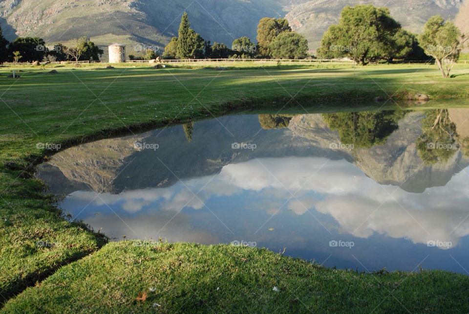 mountain lake reflection wine by el62580000