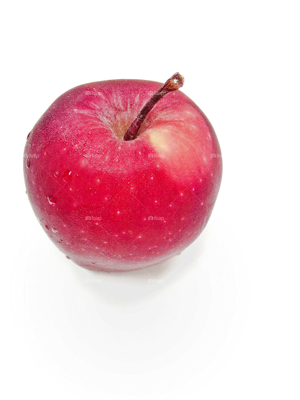 Apple red white background