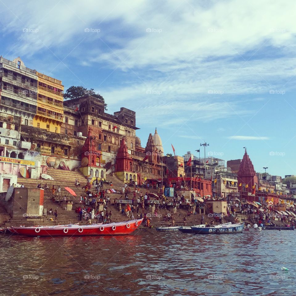 Varanasi, India from the Ganges