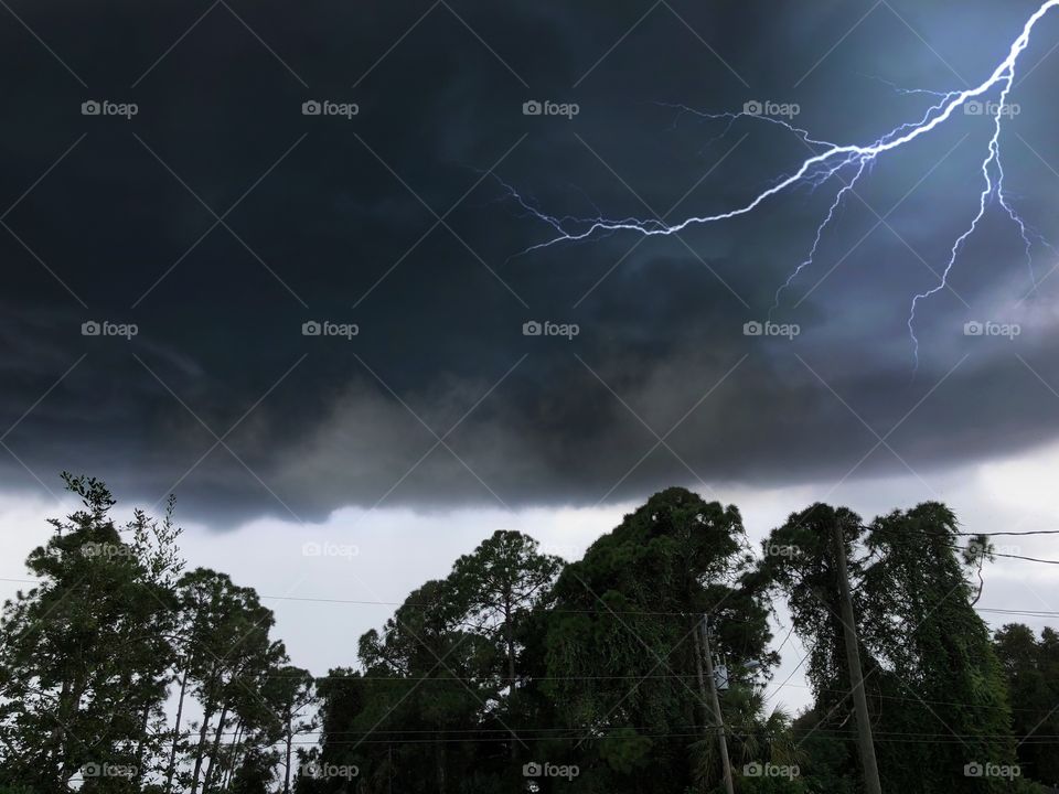 Lightning storm.