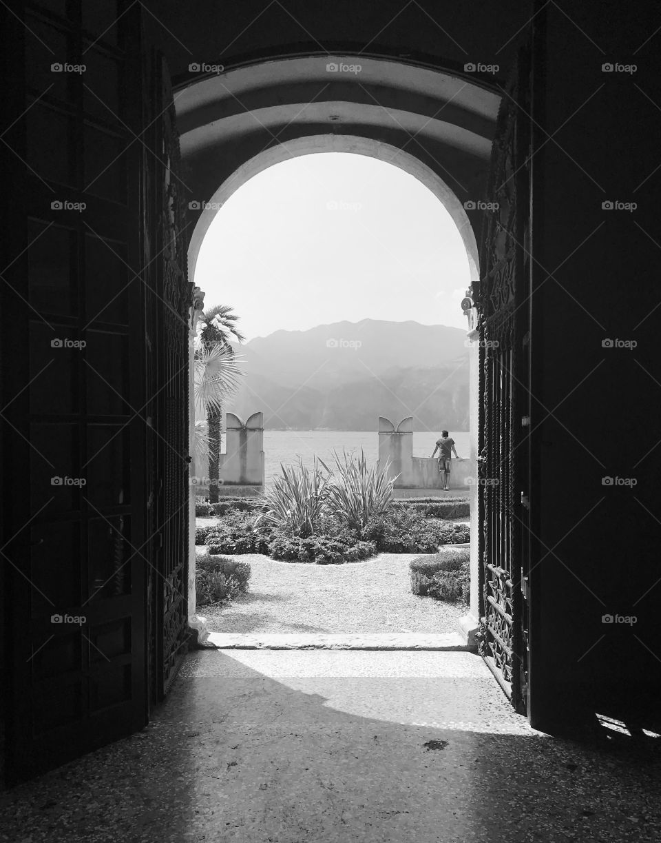 Garda Lake from the door of the Palazzo dei Capitani, Malcesine 
