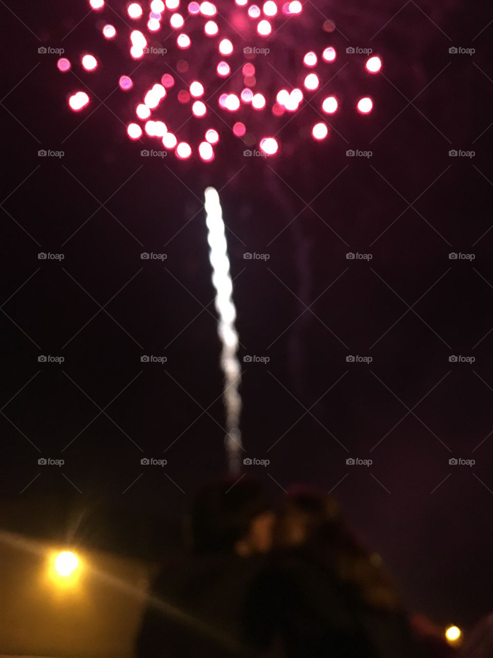 Kiss under the fireworks 