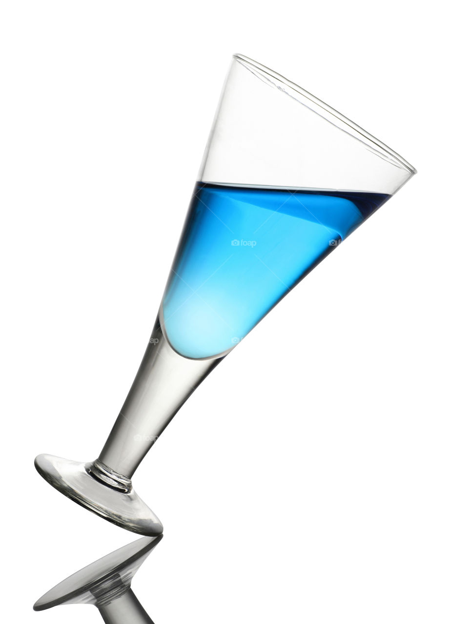 Blue Lagoon cocktail Drink in a Glass