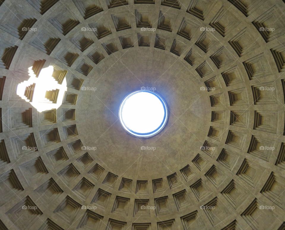 The Pantheon ceiling view from below - Rome