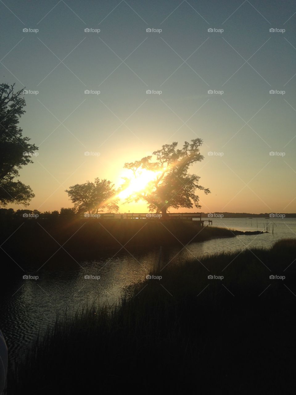 Sunset, Water, Dawn, Landscape, No Person