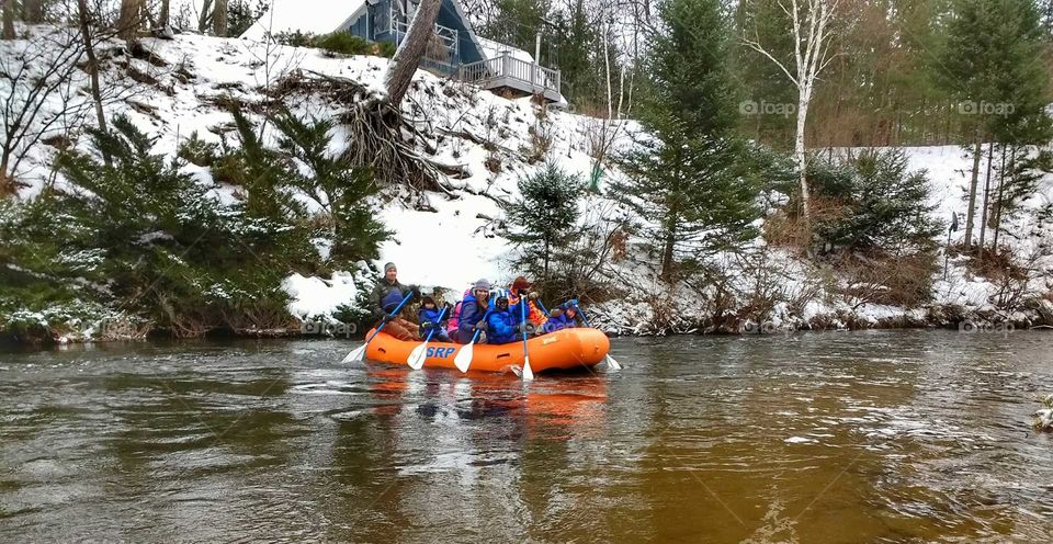 winter rafting