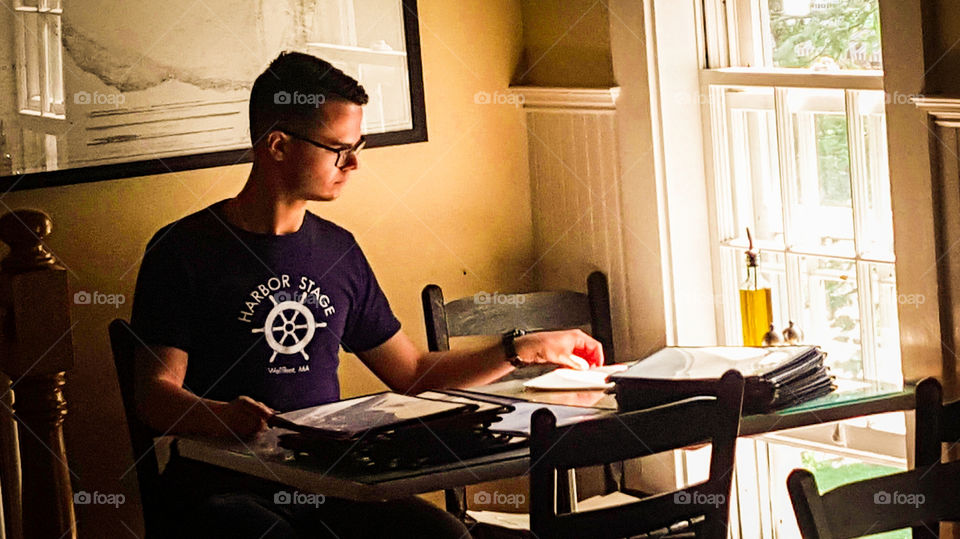 Laza working in great lighting