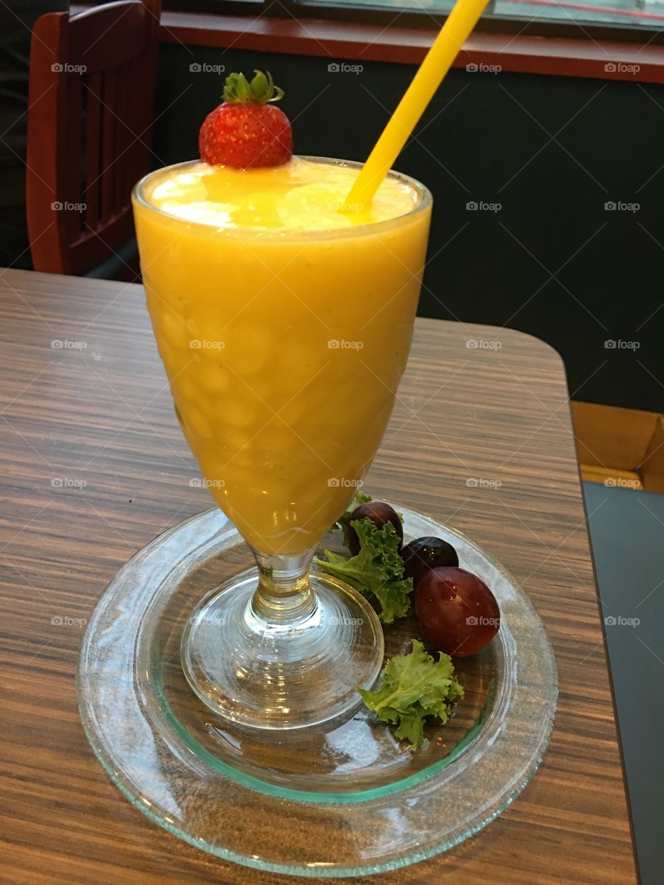 Exotic fruits in a glass 