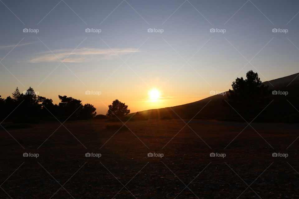 Sunset in Ventoux Mountain