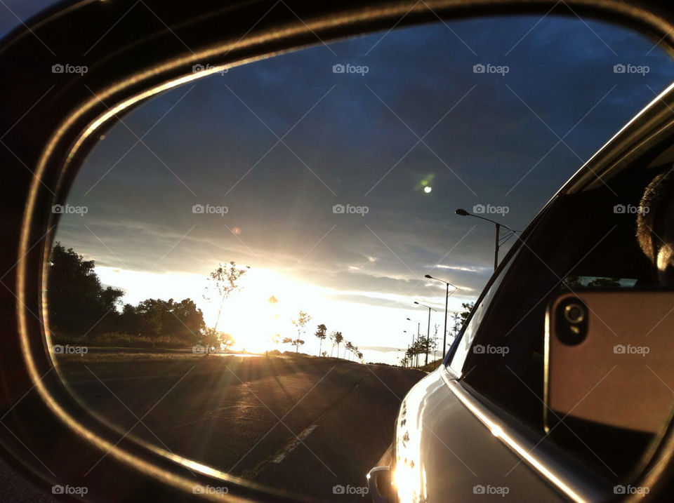 sunset airport mirror bmw by delvec
