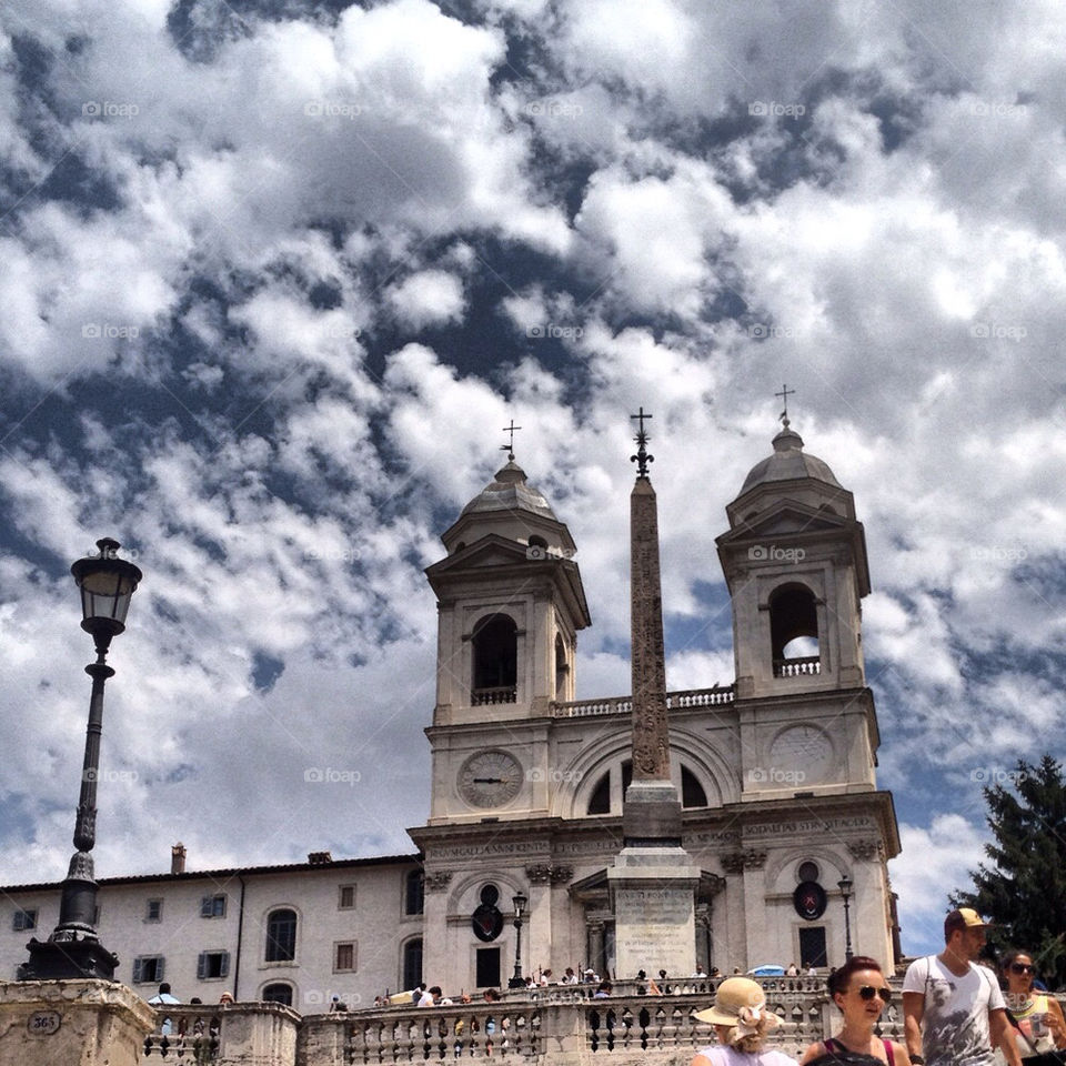 clouds church rome old by krisiknox