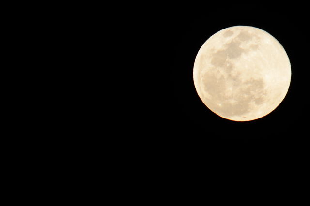 Giant hole moon