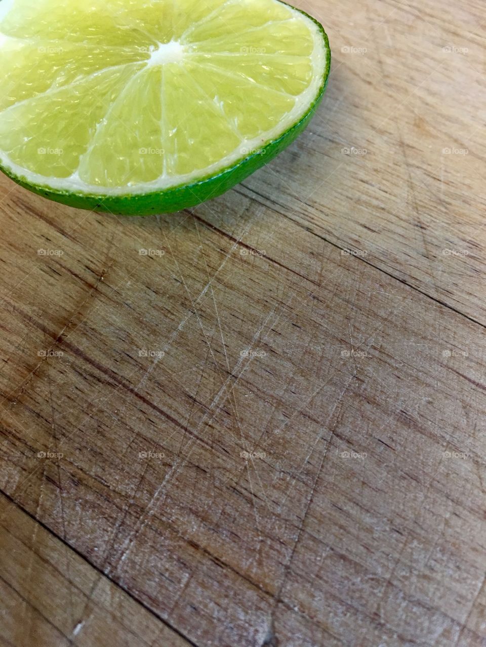 Lime close up on cutting board 