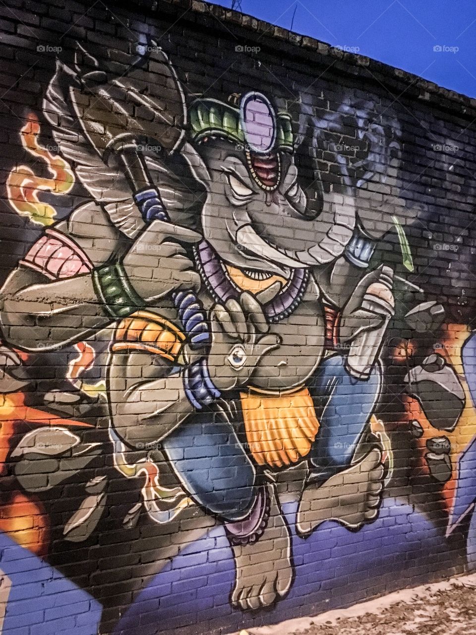 Street art Ganesha 