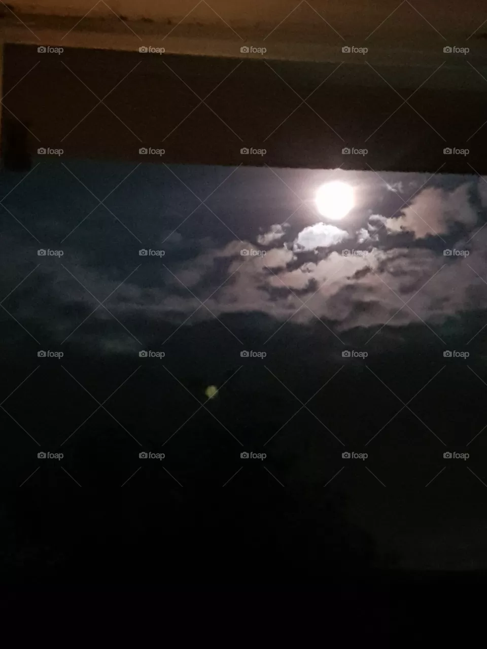 moon and clouds in the sky