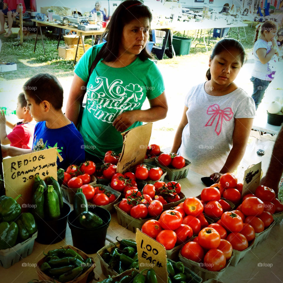 kids tomatoes market mom by detrichpix