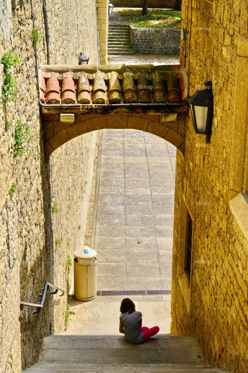 view  in a old  city