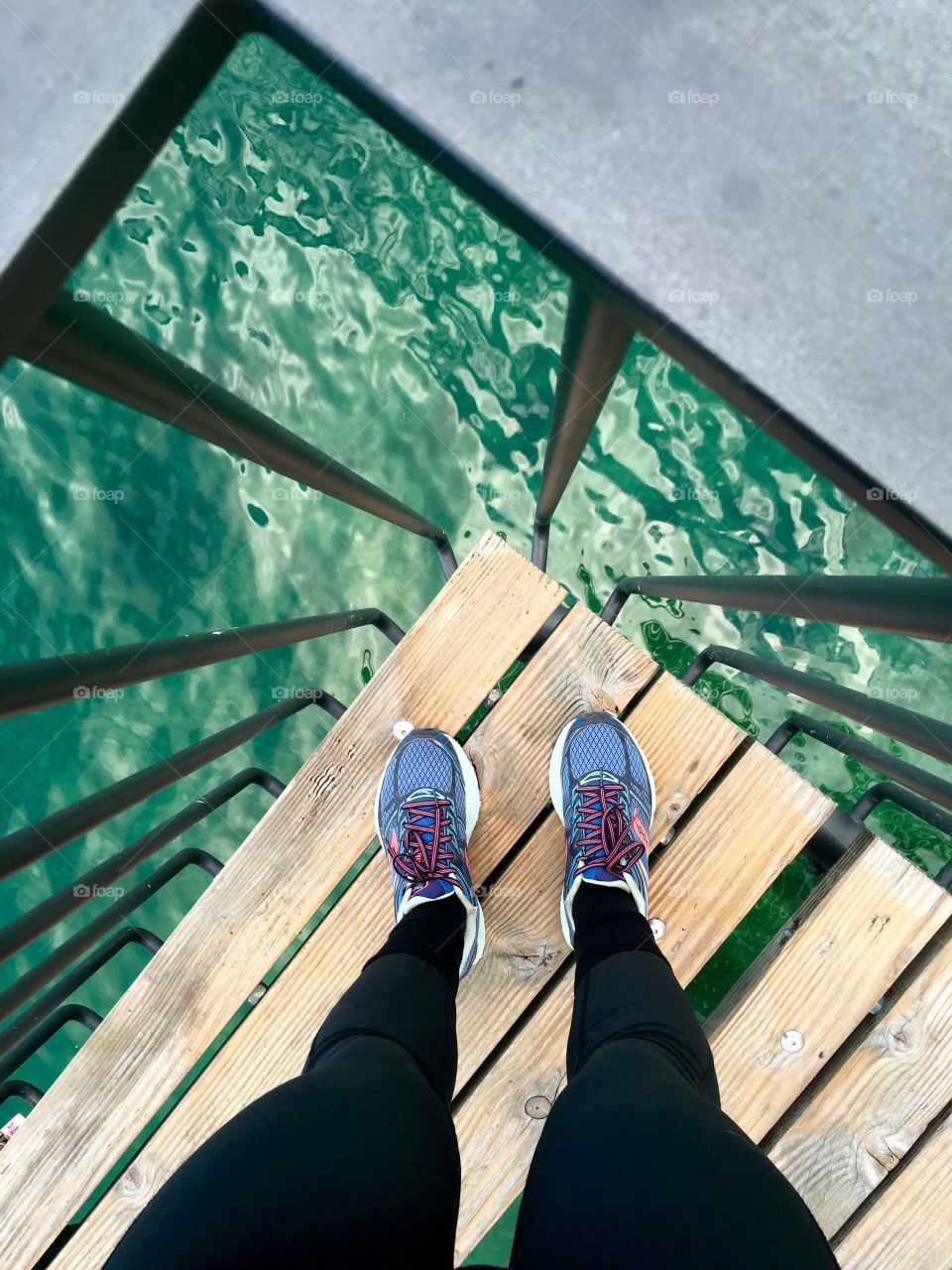 Standing on a beautiful bridge overlook in Neuchatel, Switzerland. 