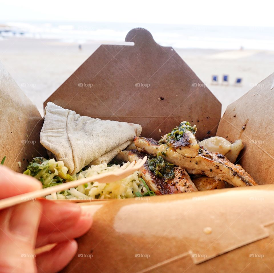 Tasty British fish at the beach