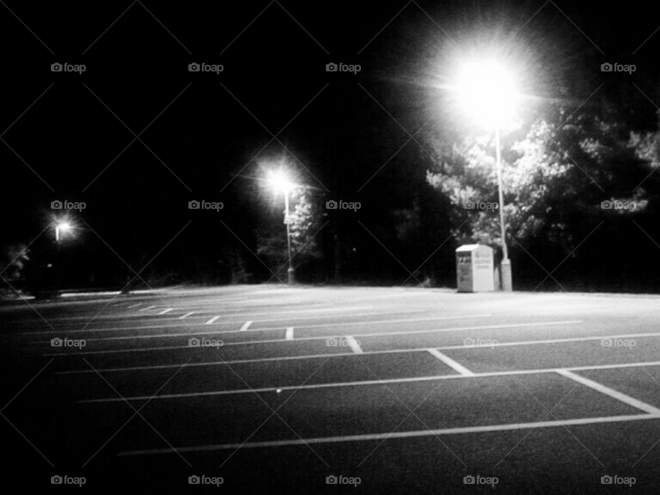 Parking lot at night