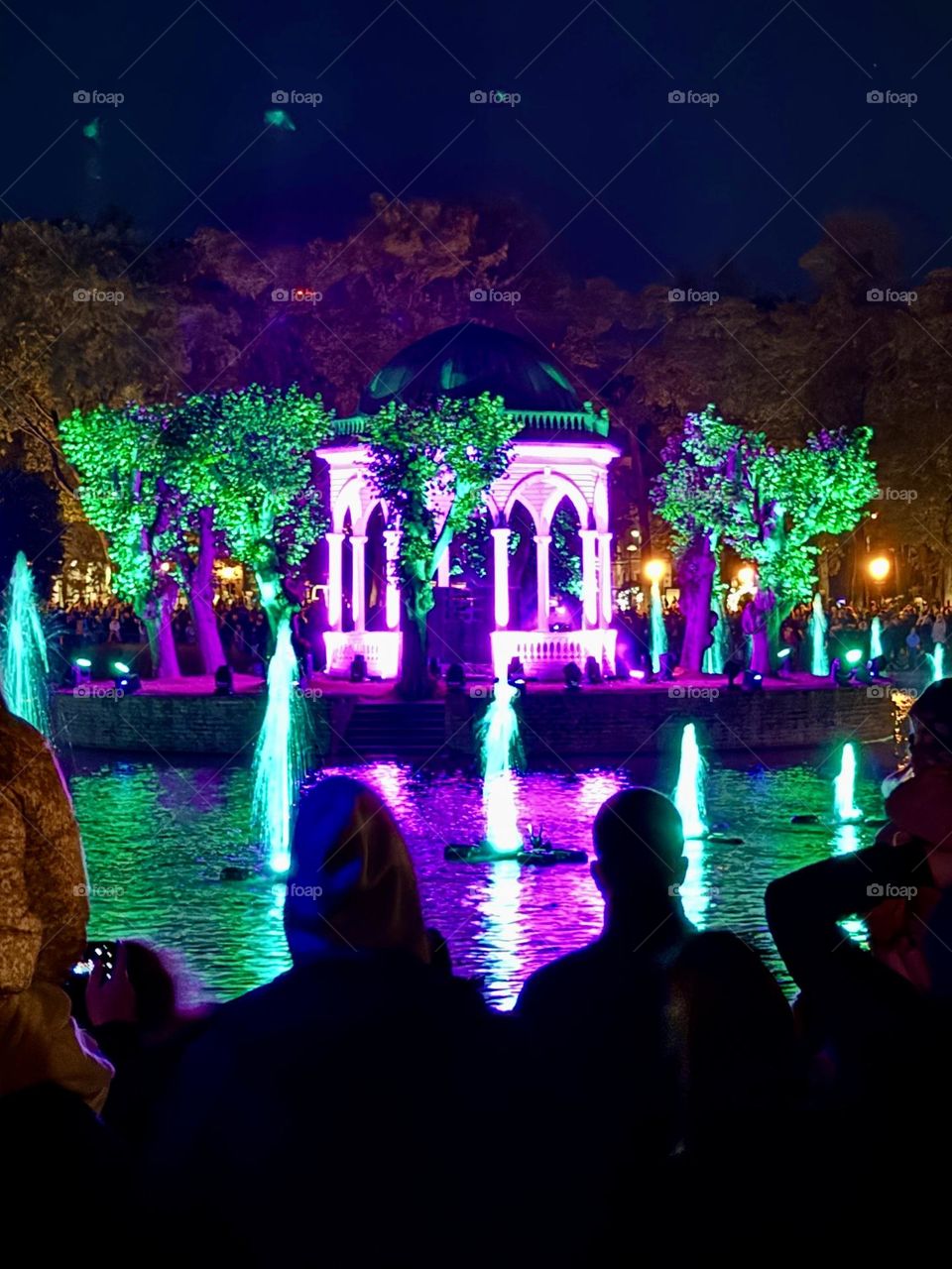 Colourful night lighting