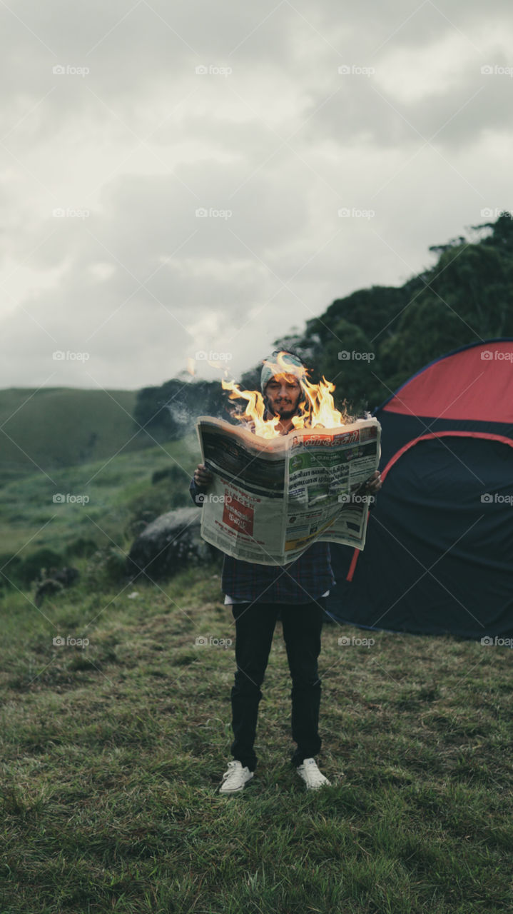 This photo was taken  when i was camping in a hill side