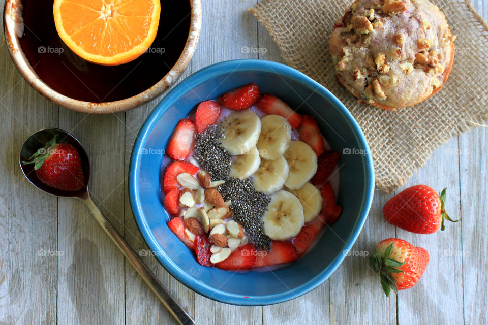 Choped fruits in bowl