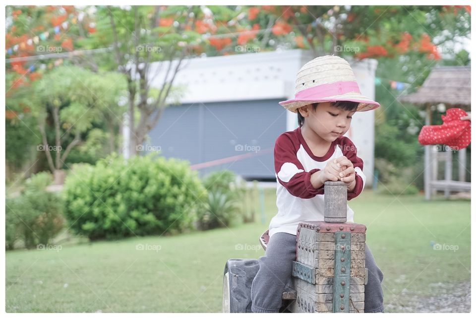 Child, Park, Outdoors, Grass, Summer