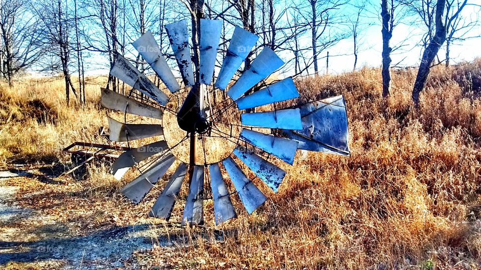 Rustic Windmill Close-Up