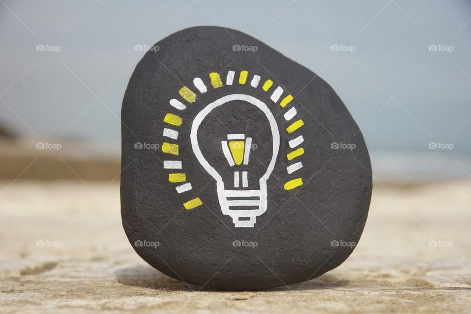 idea concept with a  lighted bulb design