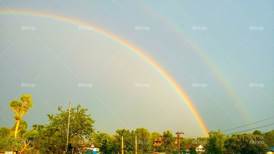 Beautiful double rainbows