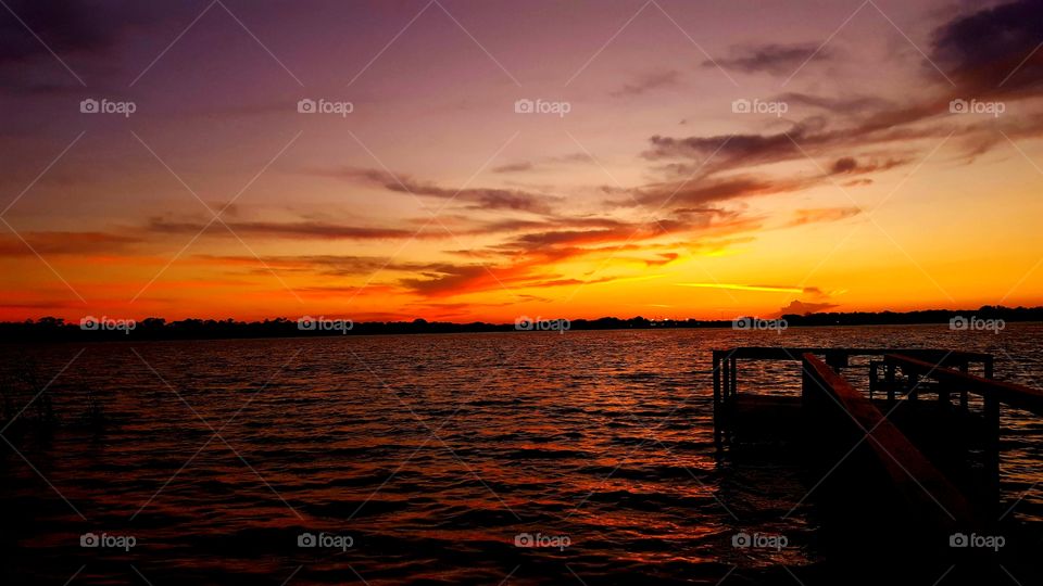 Florida sunset by the dock