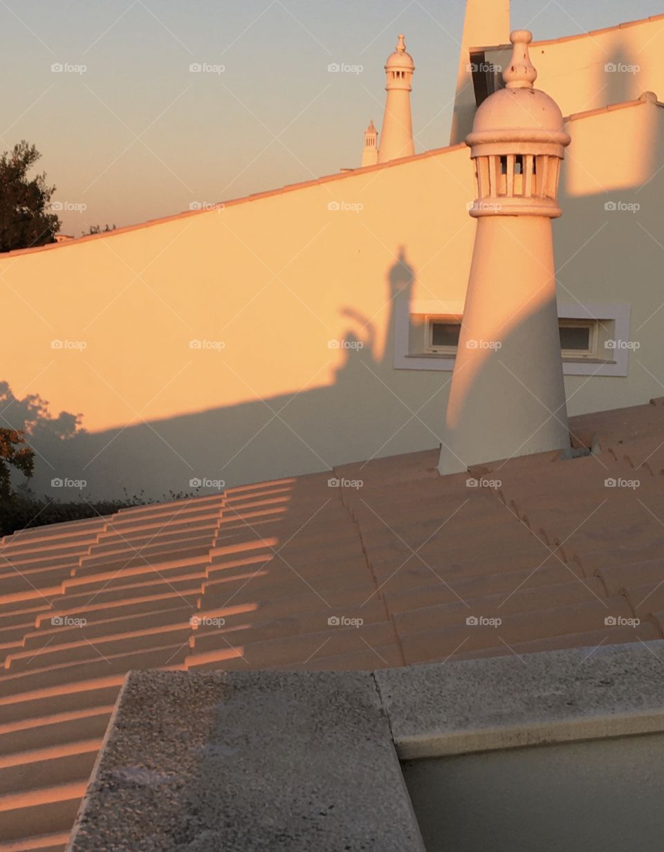 Sunrise on rooftop 