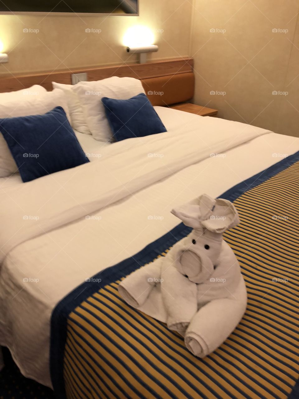 Carnival Sunshine Cruise towel animal made by our room Stuart