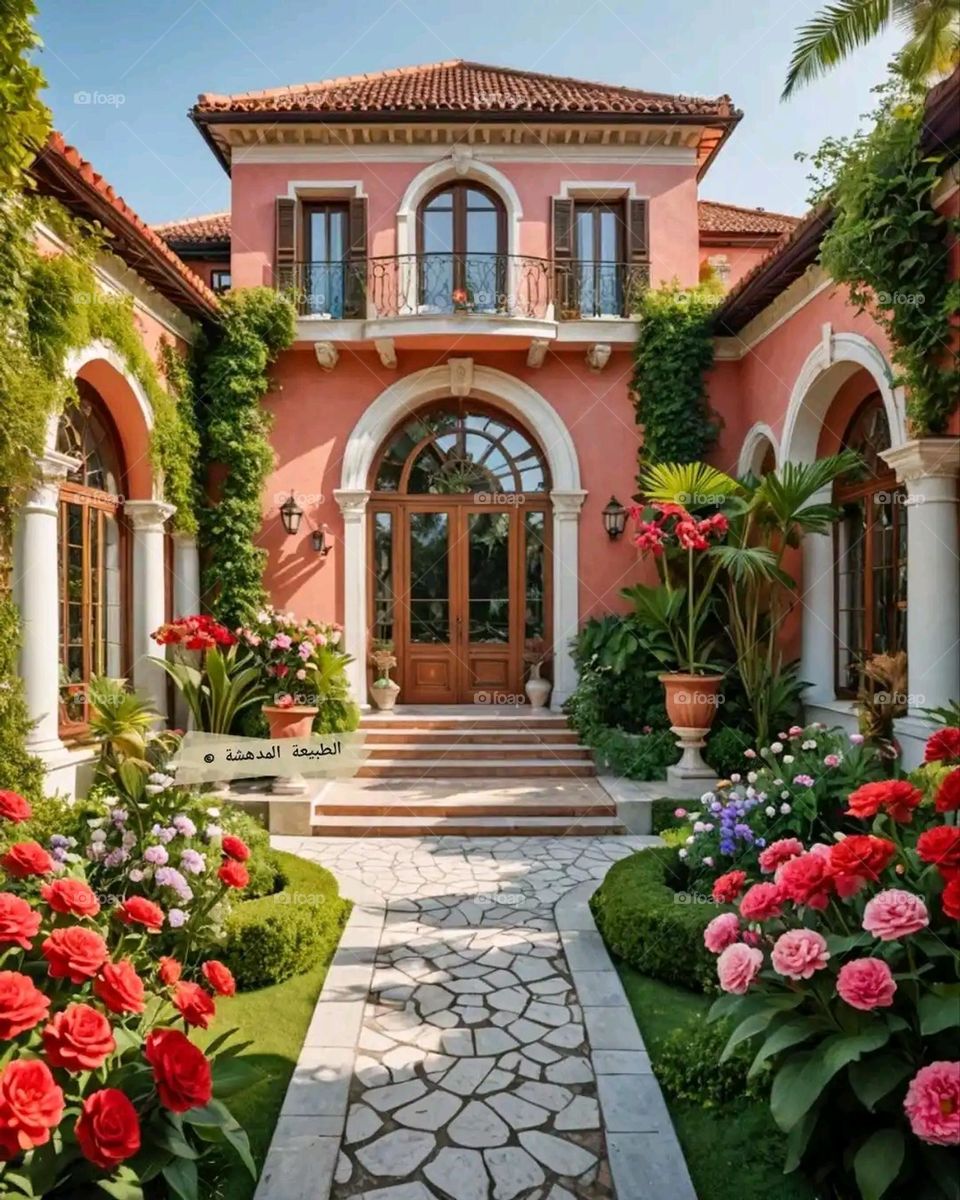 Glory be to God, the magnificent and picturesque view and the natural green trees are a view that is nothing more wonderful than it