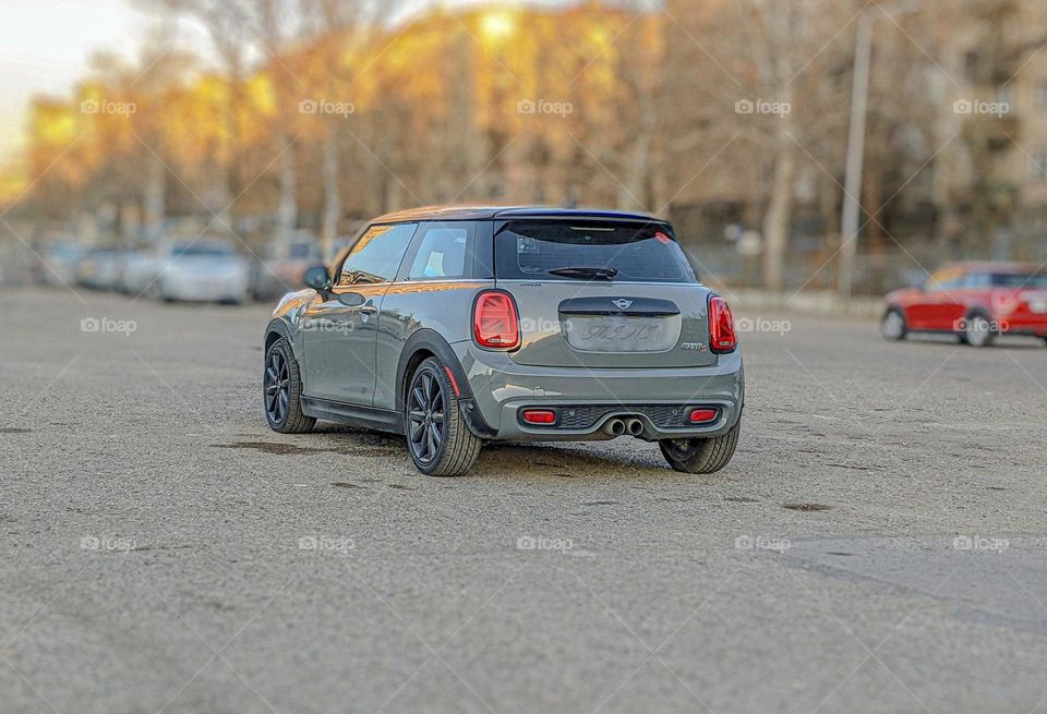 mini Cooper gray