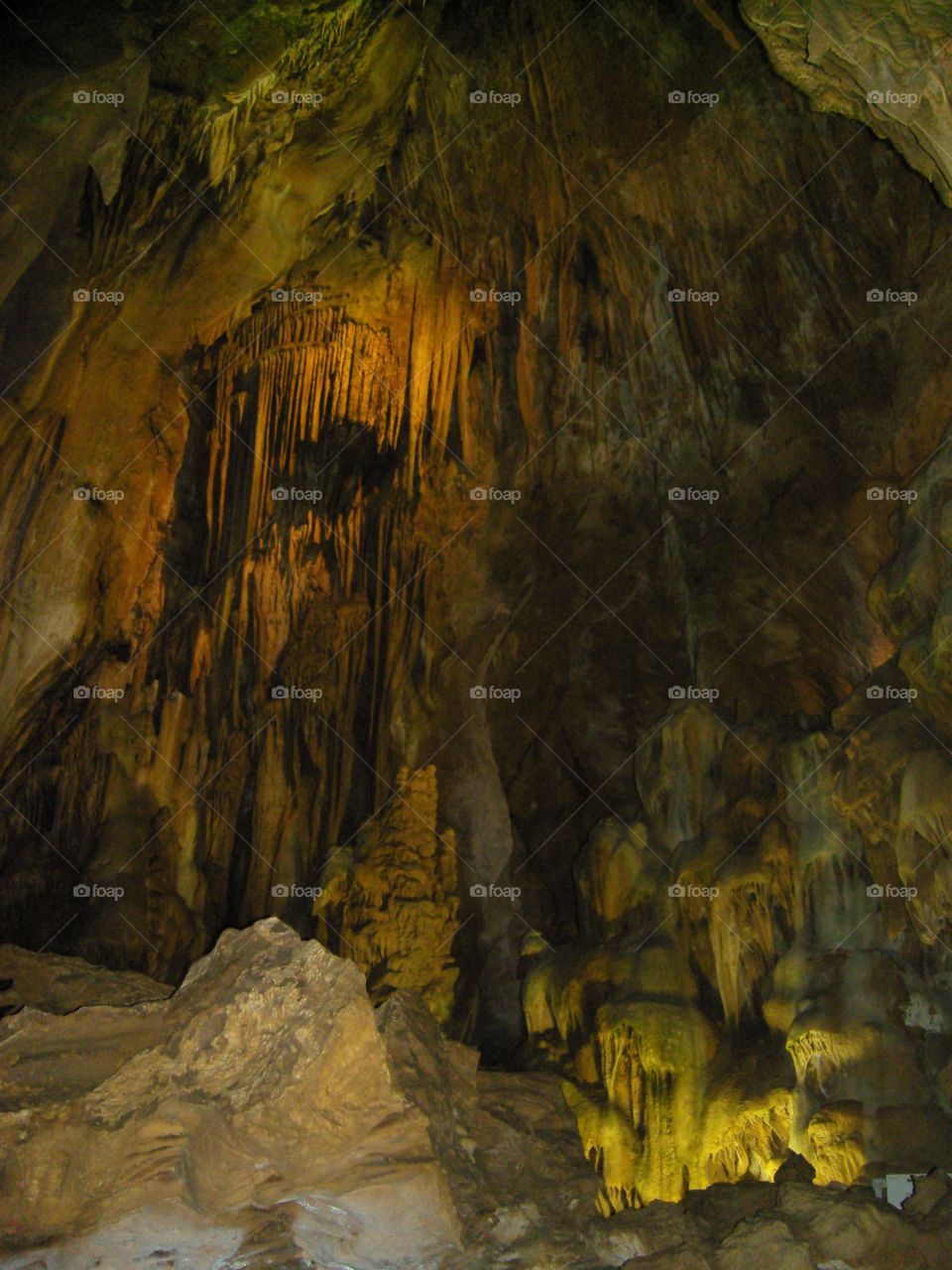 Cave stalactites and stalagmittes