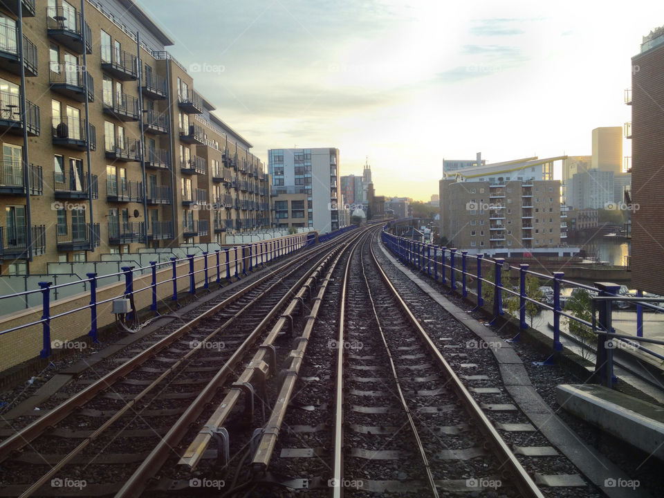london train track blue by alexchappel