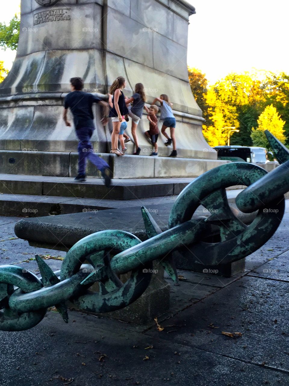 Have fun with a statue! 