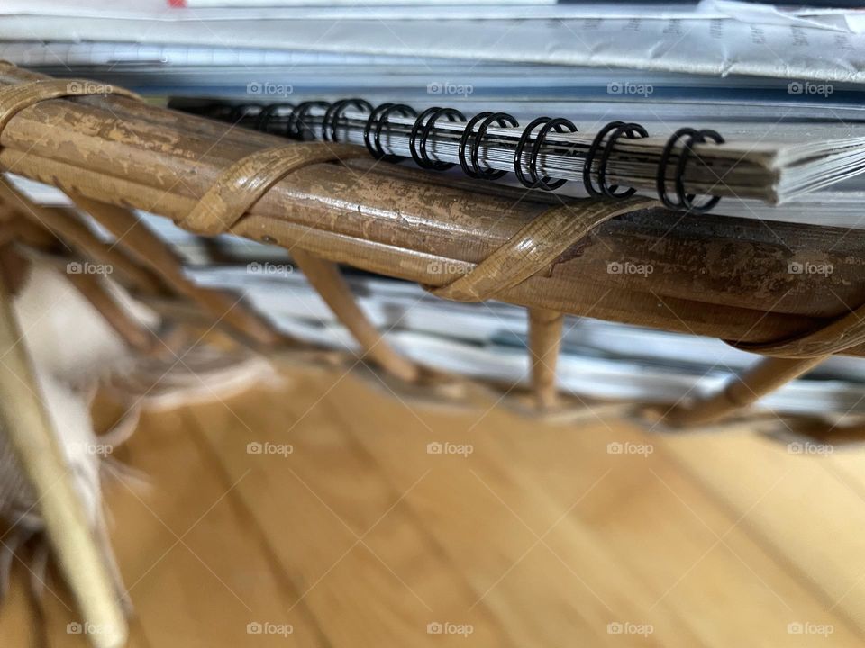 Close up of books and newspaper 