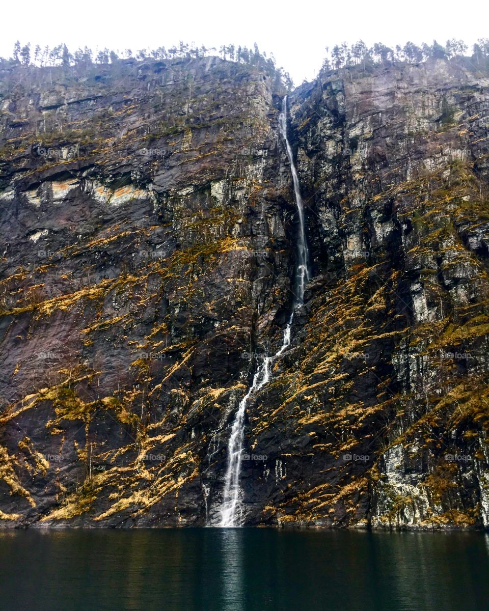Fjord waterfall 