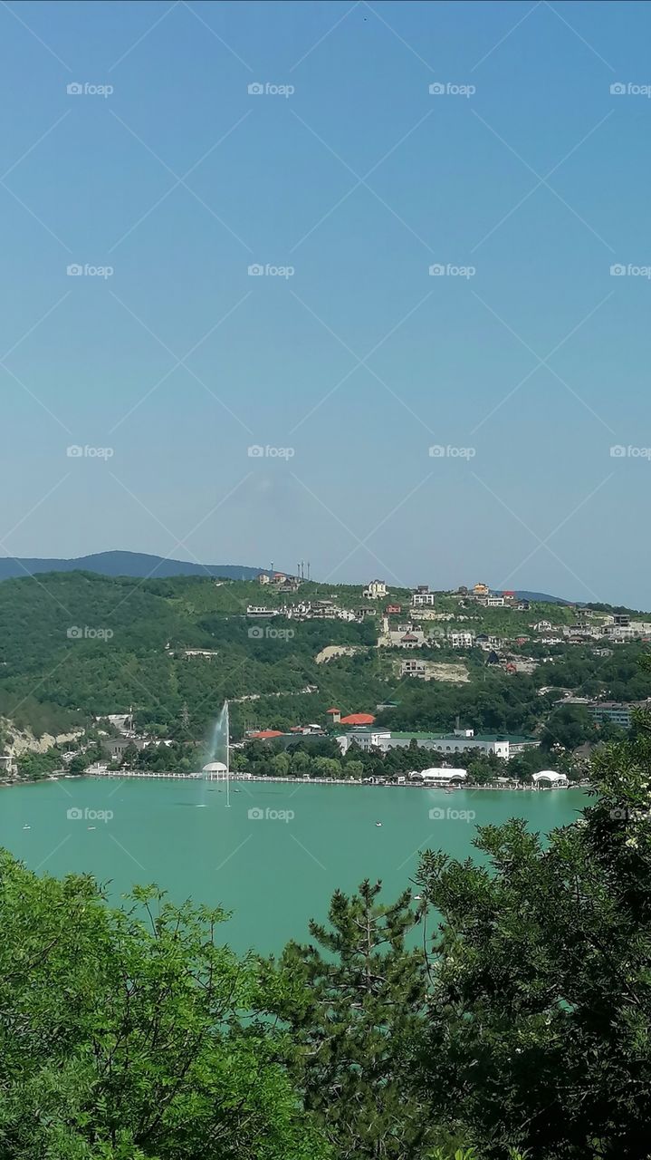 The village of Abrau Dyurso is located in the
Krasnodar Territory of Russia, not far from the city
of Novorossiysk, where we live. The photo was taken
while hiking around this beautiful lake.