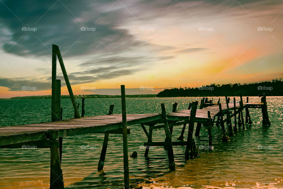 Sunset At The Abandoned Jetty