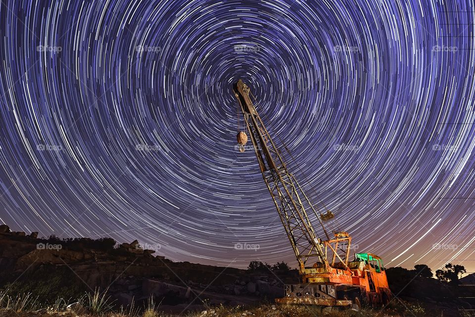 Heavy truck and milkyway