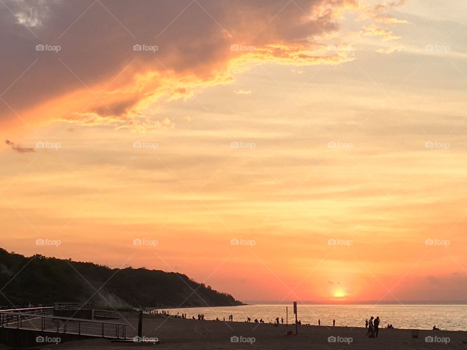 Vacationing at the beach in the Hamptons. 