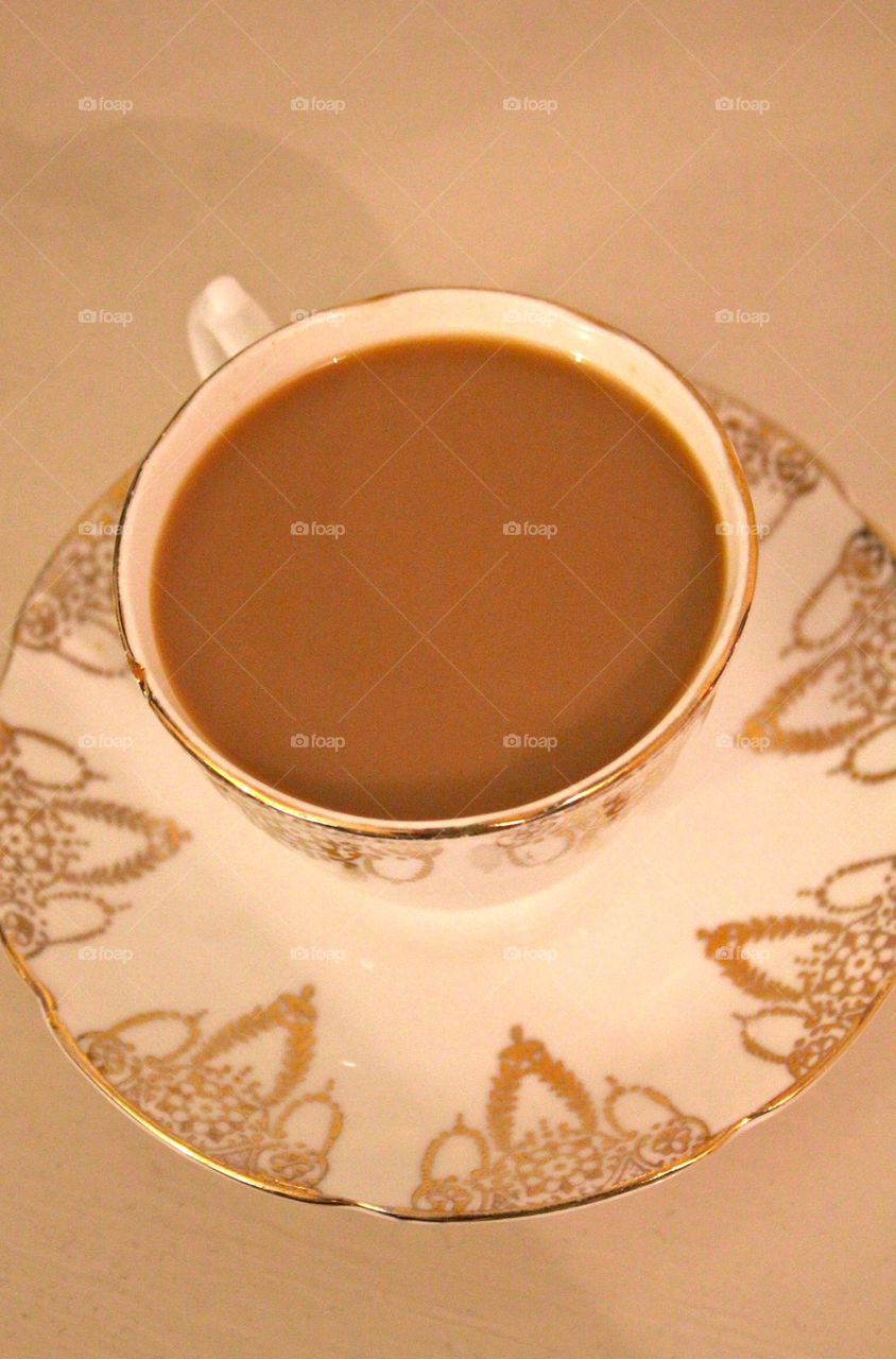white china tea gold by vixlens