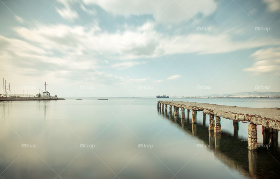 Dock On A Long Exposure Seascape