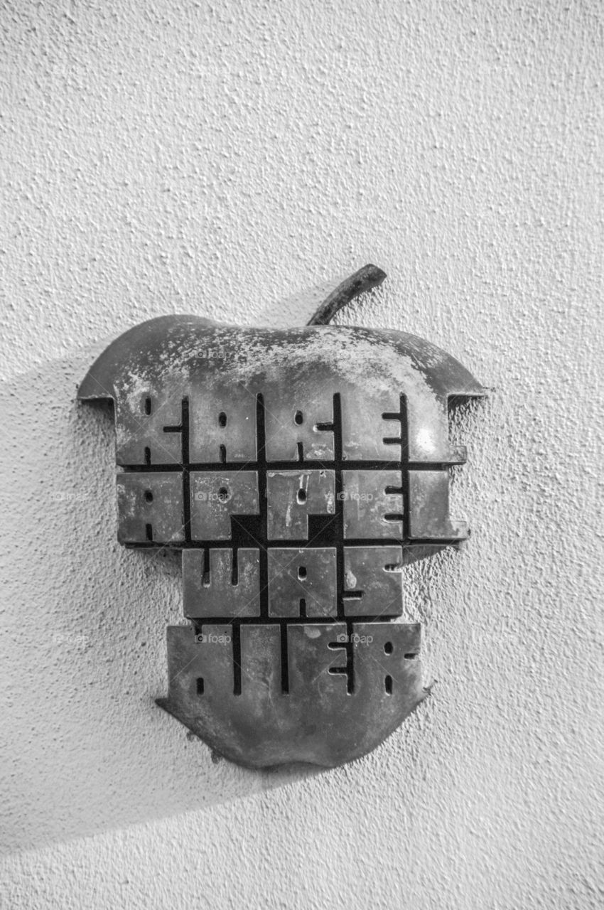 Bronze Statue Karel Appel Was Hier At Amsterdam The Netherlands 2018 In Black And White