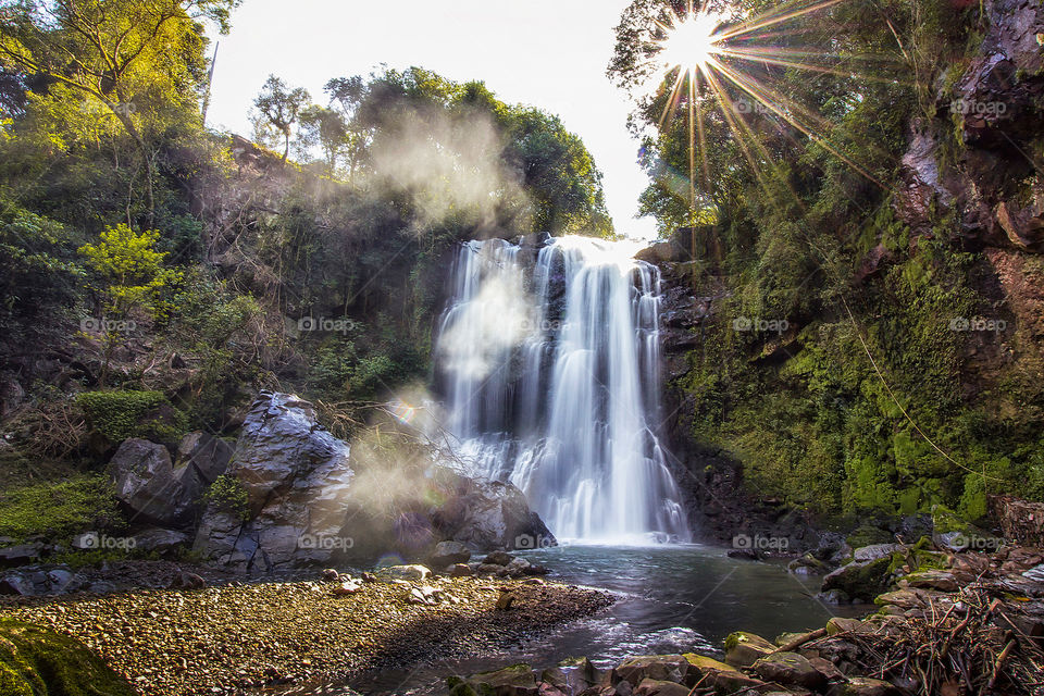 Shining waterfall