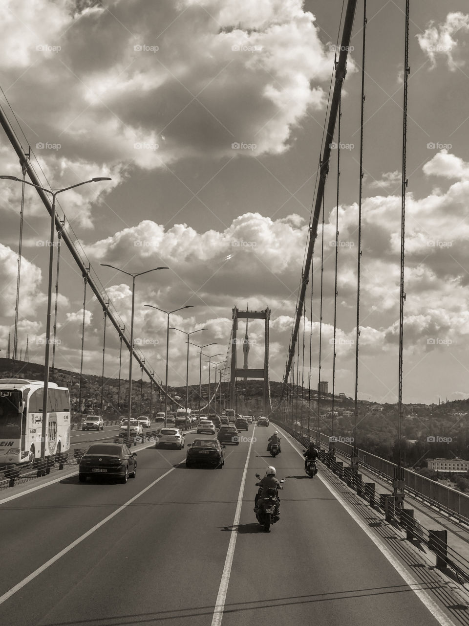 On the bridge of Istanbul ..